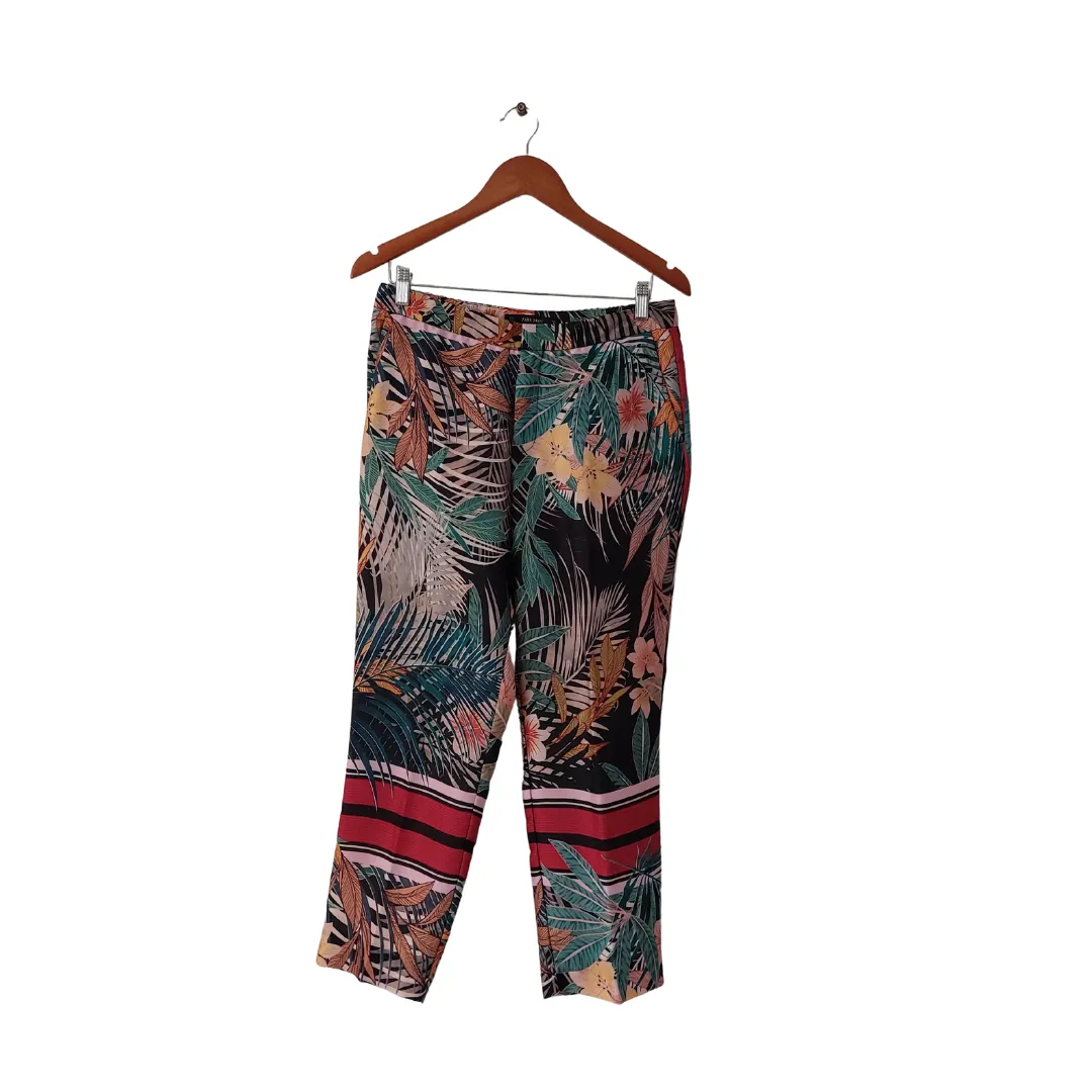 ZARA Floral Printed Straight Leg Pants | Gently Used |