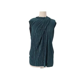 ZARA Forest Green Pleated Halterneck Top | Like New |