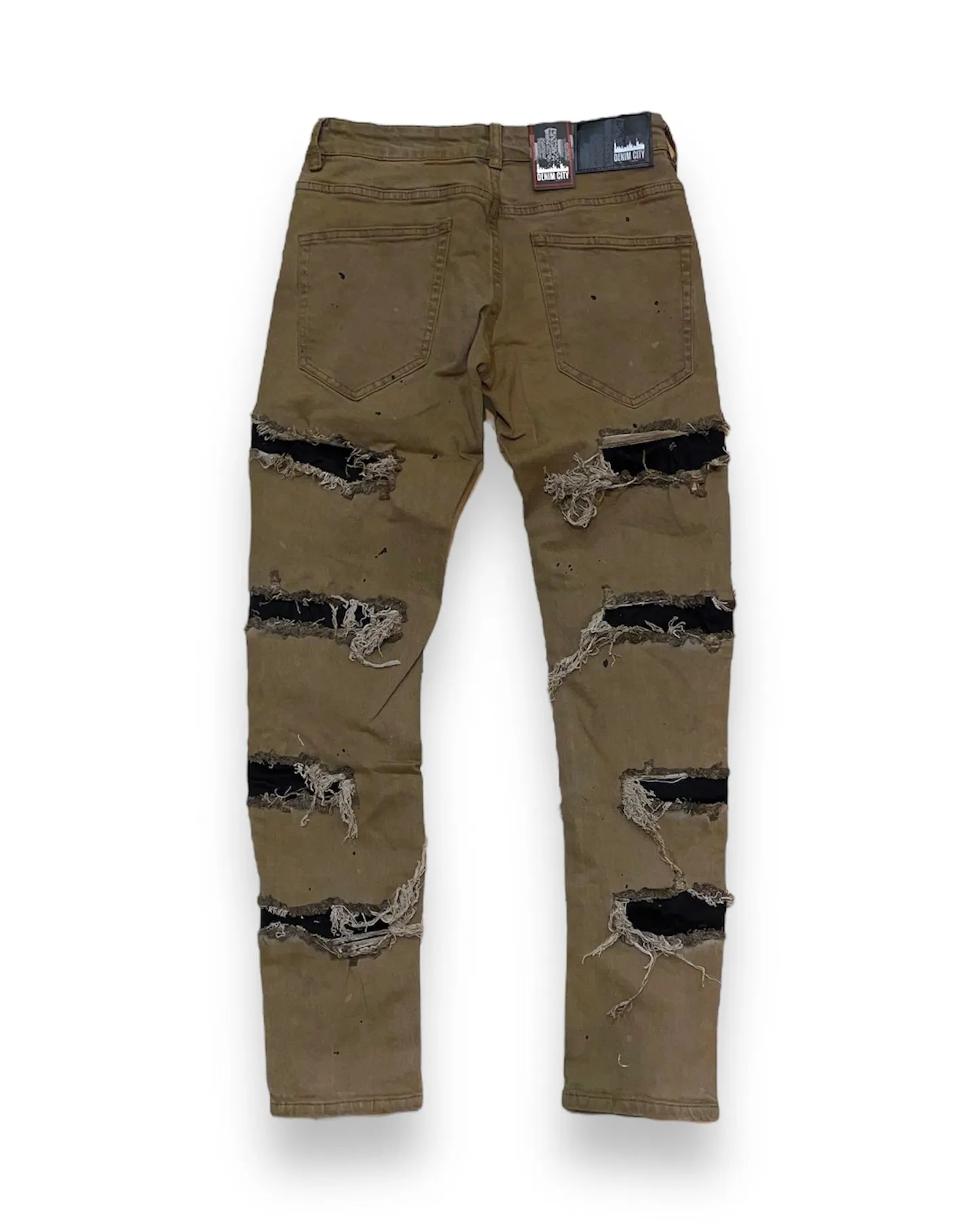 Zombie Ripped Mechanic Wash Denim